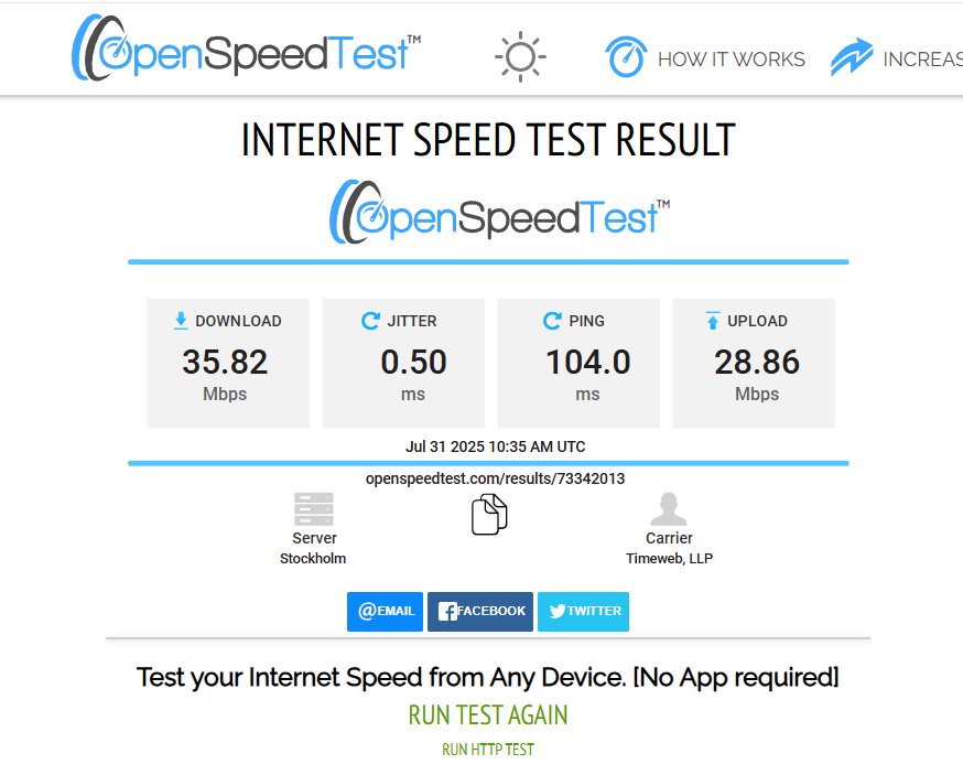 OpenSpeedTest